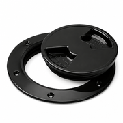 Sea-Dog 336155-1 Quarter-Turn Deck Plate 5-1/2" Smooth Black - Product View