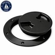 Sea-Dog 336155-1 Quarter-Turn Deck Plate 5-1/2" Smooth Black
