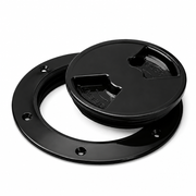 Sea-Dog 336165-1 Quarter-Turn Deck Plate 6-1/2" Smooth Black - Product View