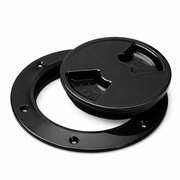 Sea-Dog 336385-1 8-5/16" Smooth Black Marine Quarter-Turn Inspection Hatch with Inner Collar - Product View