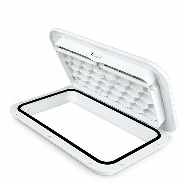 Sea-Dog 336520-3 Triple Latch Rectangular Marine Hatch 10-1/4" x 14" White - Product View