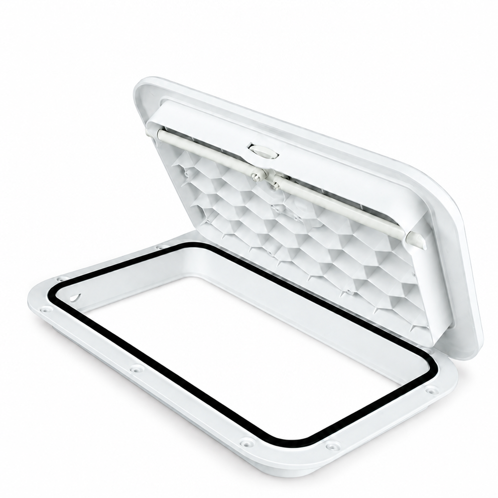 Sea-Dog 336520-3 Triple Latch Rectangular Marine Hatch 10-1/4" x 14" White - Product View