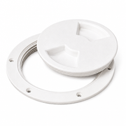Sea-Dog 337140-1 Screw-Out Deck Plate 4" White - Product View