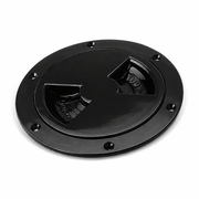 Sea-Dog 337145-1 Screw-Out Deck Plate 4" Black - Product View