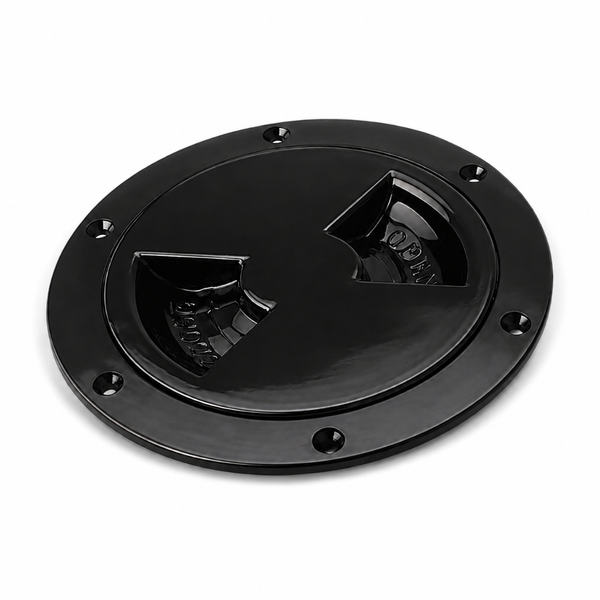 Sea-Dog 337145-1 Screw-Out Deck Plate 4" Black - Product View
