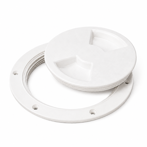 Sea-Dog 337150-1 Screw-Out Deck Plate 5" White - Product View