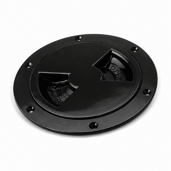 Sea-Dog 337155-1 Screw-Out Deck Plate 5" Black - Product View
