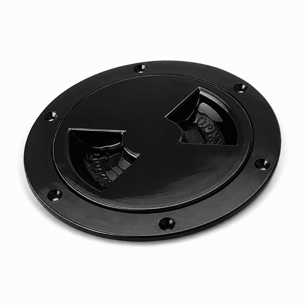 Sea-Dog 337155-1 Screw-Out Deck Plate 5" Black - Product View
