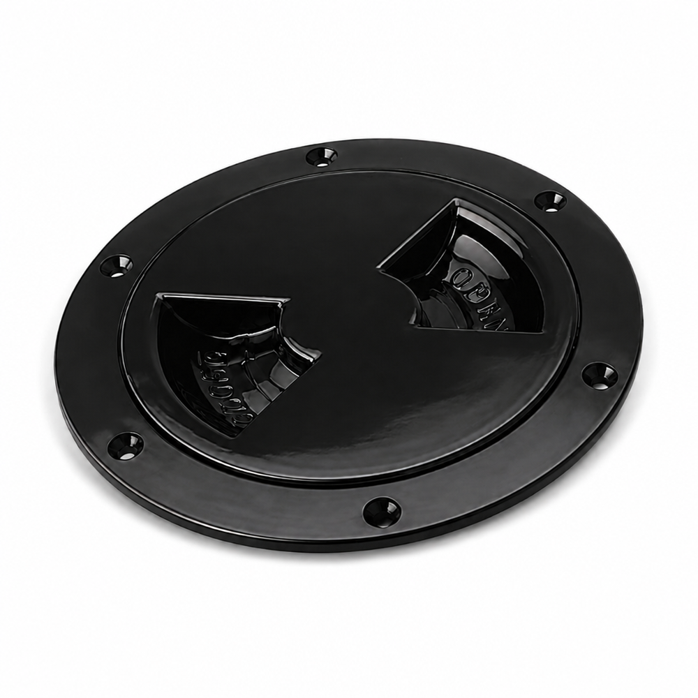 Sea-Dog 337155 Screw-Out Deck Plate 5" Black - Product View