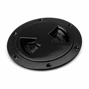 Sea-Dog 337165-1 Screw-Out Deck Plate 6" Black - Product View