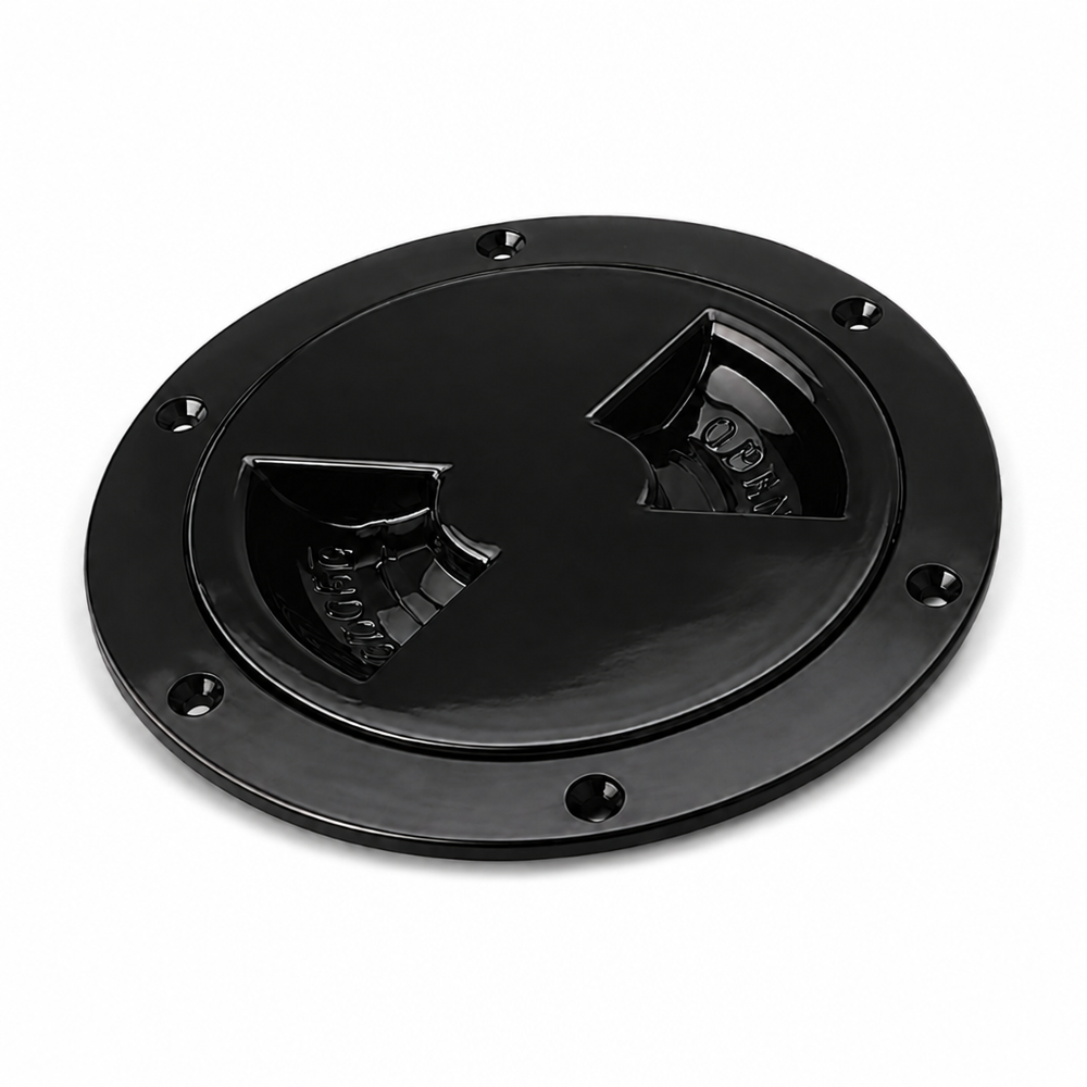 Sea-Dog 337165-1 Screw-Out Deck Plate 6" Black - Product View
