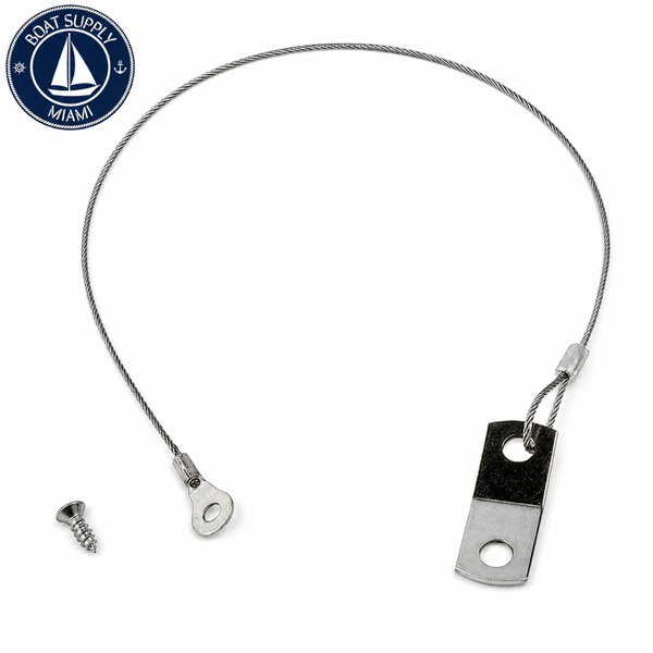 Sea-Dog 337198-1 12" Inspection Hatch Retaining Cable in Stainless Steel