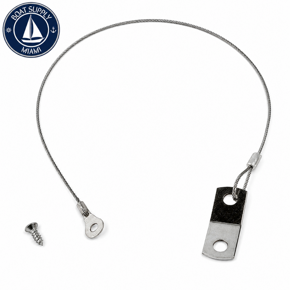 Sea-Dog 337198-1 12" Inspection Hatch Retaining Cable in Stainless Steel