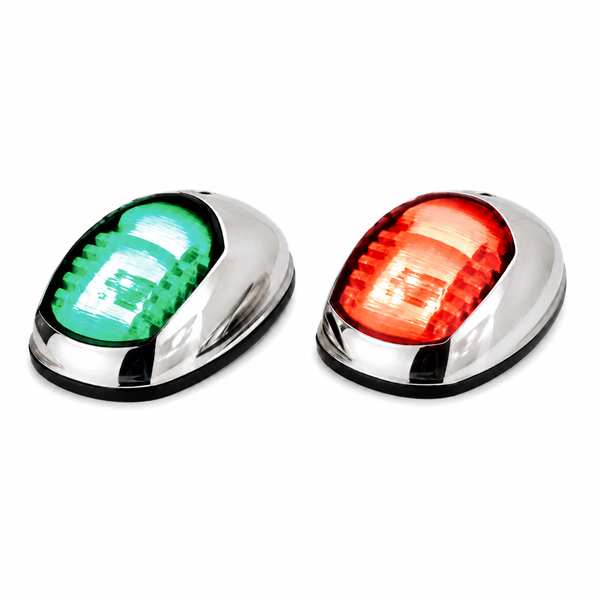 Sea-Dog 400070-1 Stainless Steel LED Side Mount Navigation Lights Pair - Product View