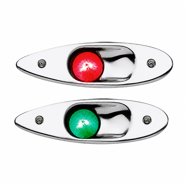 Seachoice 50-02151 LED Stainless Steel Flush Mount Side Lights Pair - Product View