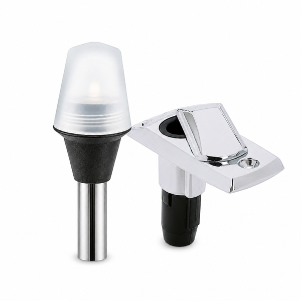 Seachoice 50-05571 All-Round White Stow-A-Way Light with Base 24-1/8 in - Product View