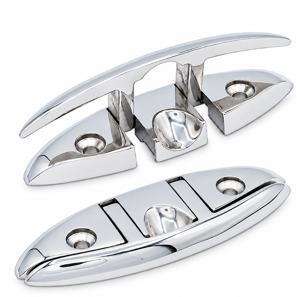 Seachoice 50-30001 Oval Folding Cleat 5" 316 Stainless Steel - Product View