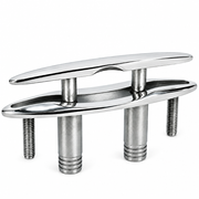 Seachoice 50-30042 Pull-Up Cleat with Studs 5" 316 Stainless Steel - secondary product image