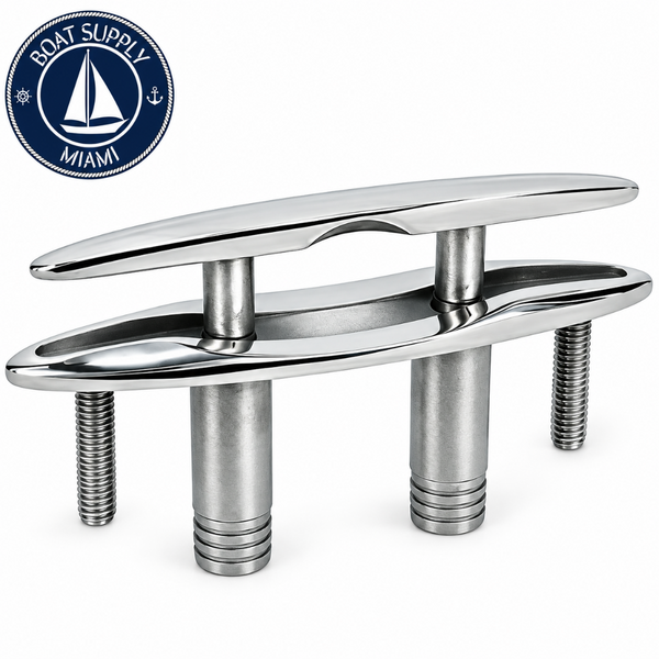 Seachoice 50-30042 Pull-Up Cleat with Studs 5" 316 Stainless Steel