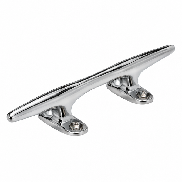 Seachoice 50-30301 Hollow Base Yacht Cleat 5-1/2" L x 1-1/4" H Chrome-plated polished cast brass - Product View