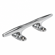 Seachoice 50-30311 Hollow Base Yacht Cleat 6-1/2" L x 1-1/4" H Chrome-plated polished cast brass - Product View