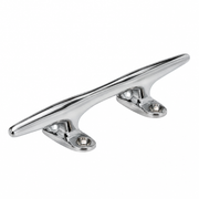 Seachoice 50-30321 Hollow Base Yacht Cleat 8" L x 1-3/4" H Chrome-plated polished cast brass - Product View