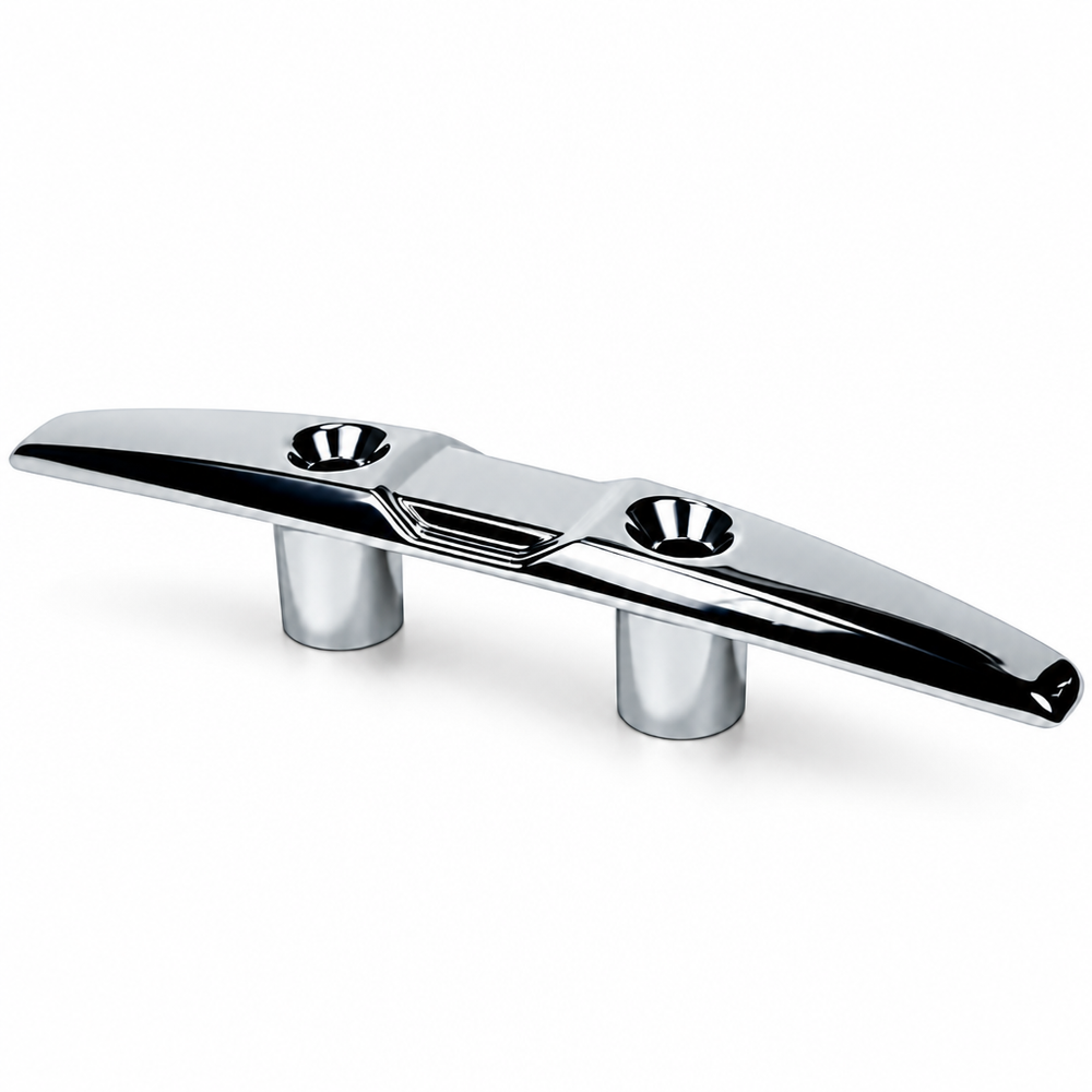 Seachoice 50-30341 Cleat Open Base 6-1/8" Chrome Plated Zinc - Product View