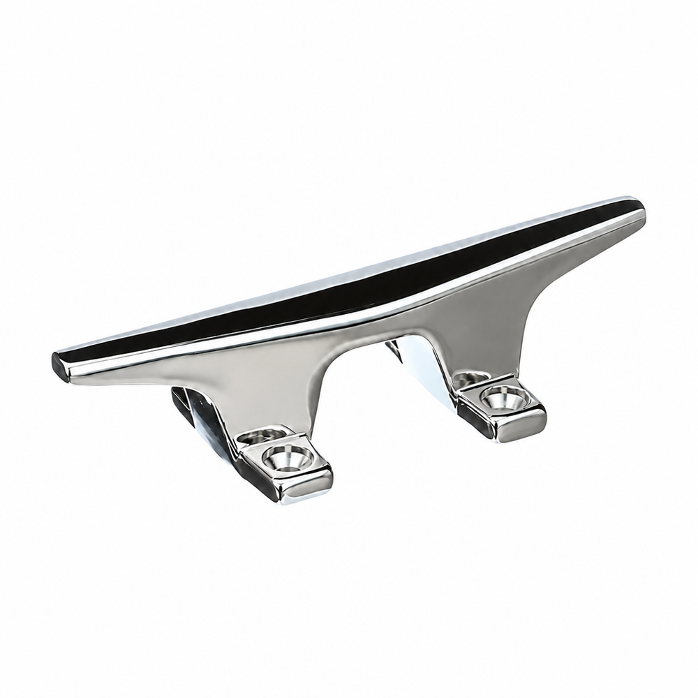 Seachoice 50-30561 4-1/2" L x 3/4" H Chrome Plated Zinc Hollow Base Marine Cleat - Product View