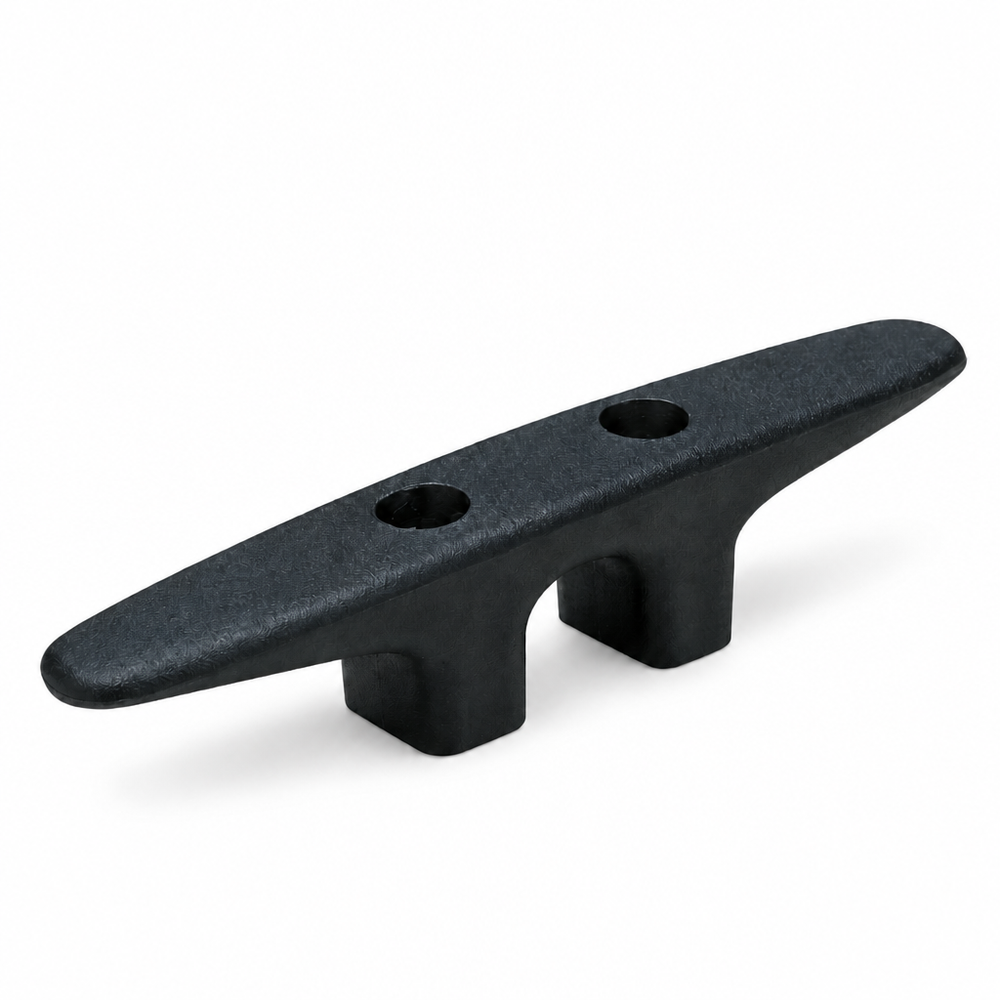 Seachoice 50-30820 Black Nylon Open-Base Cleat 6" Black Nylon - Product View