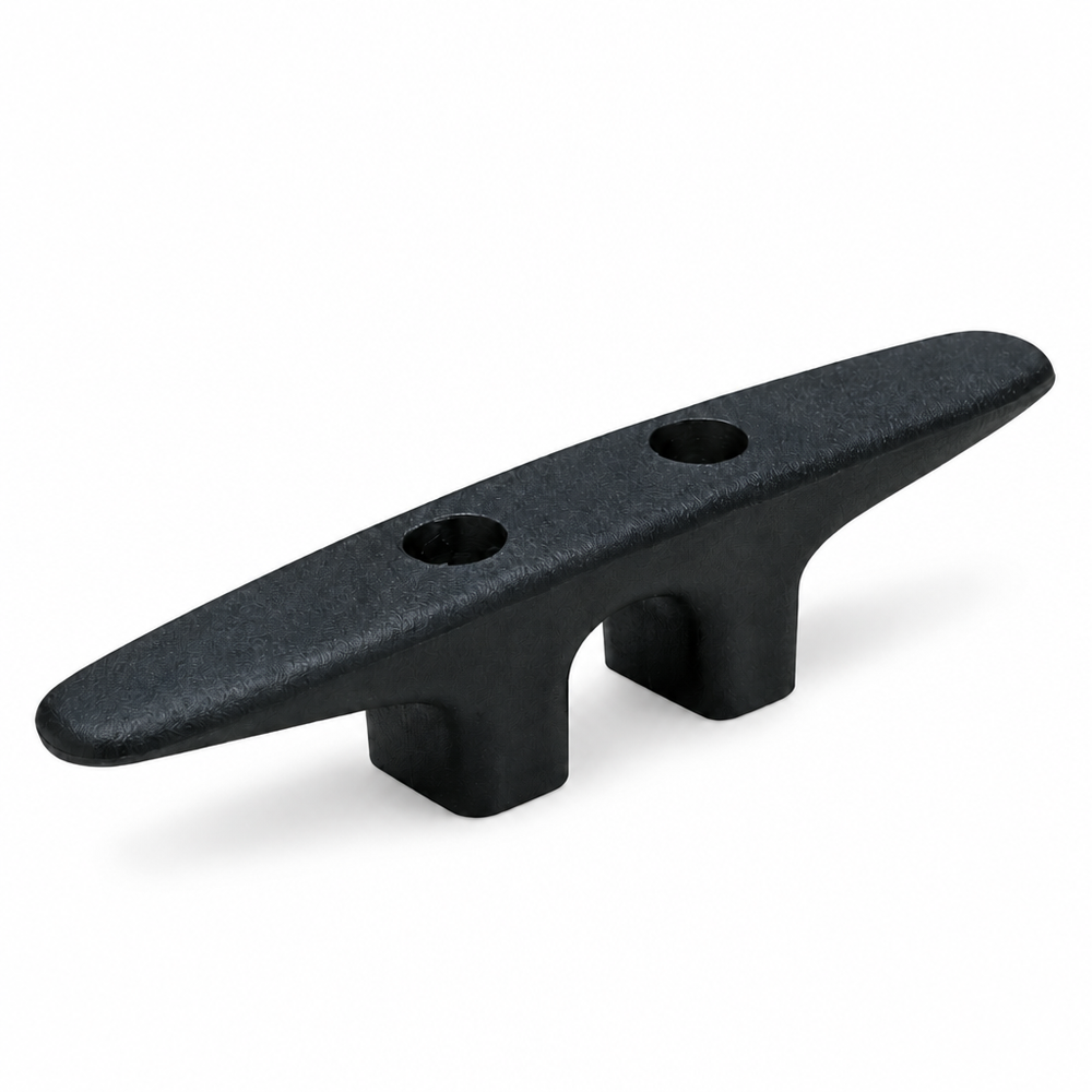 Seachoice 50-30821 Black Nylon Open-Base Cleat 6" Black Nylon - Product View