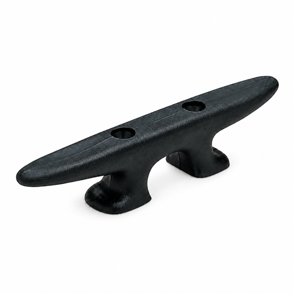 Seachoice 50-30840 Black Nylon Open-Base Cleat 8" Black Nylon - Product View