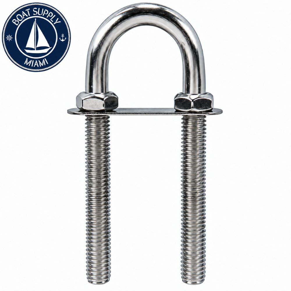 Seachoice 50-33634 Bow and Stern Eye 3/8" x 4" 304 Stainless Steel - Product View