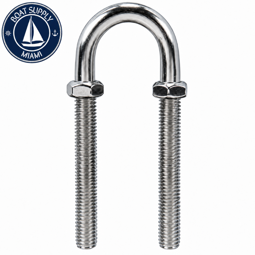 Seachoice 50-33646 Bow and Stern Eye 3/8" x 4" 304 Stainless Steel