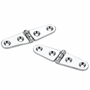 Seachoice 50-33821 Marine Strap Hinge 4" x 1-1/8" Chrome-Plated Brass - secondary product image