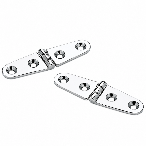 Seachoice 50-33821 Marine Strap Hinge 4" x 1-1/8" Chrome-Plated Brass - secondary product image