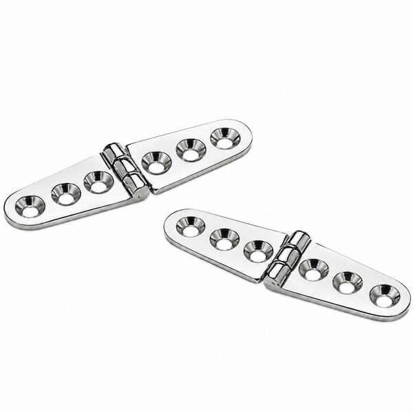 Seachoice 50-33831 Marine Strap Hinge 6" x 1-1/8" Chrome-Plated Brass - secondary product image