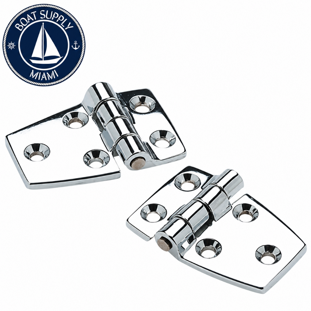 Seachoice 50-34401 2-1/4" x 1-1/2" Chrome-Plated Zinc Marine Door Hinge