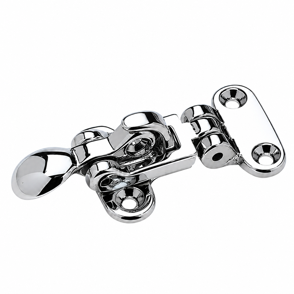 Seachoice 50-35841 Anti-Rattle Hatch Fastener 3-3/4" x 1-7/8" Chrome Brass - secondary product image