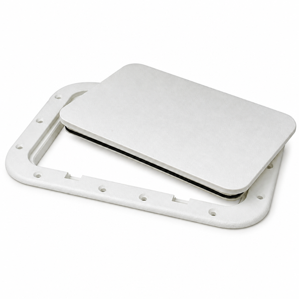 Seachoice 50-39121 7" x 11" Pry-Out Marine Access Hatch White - Product View