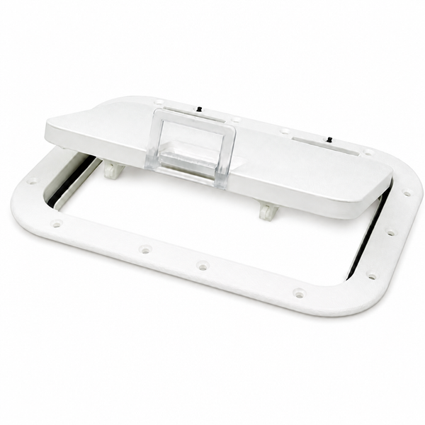 Seachoice 50-39131 7" x 11" Hinged Marine Access Hatch White - Product View