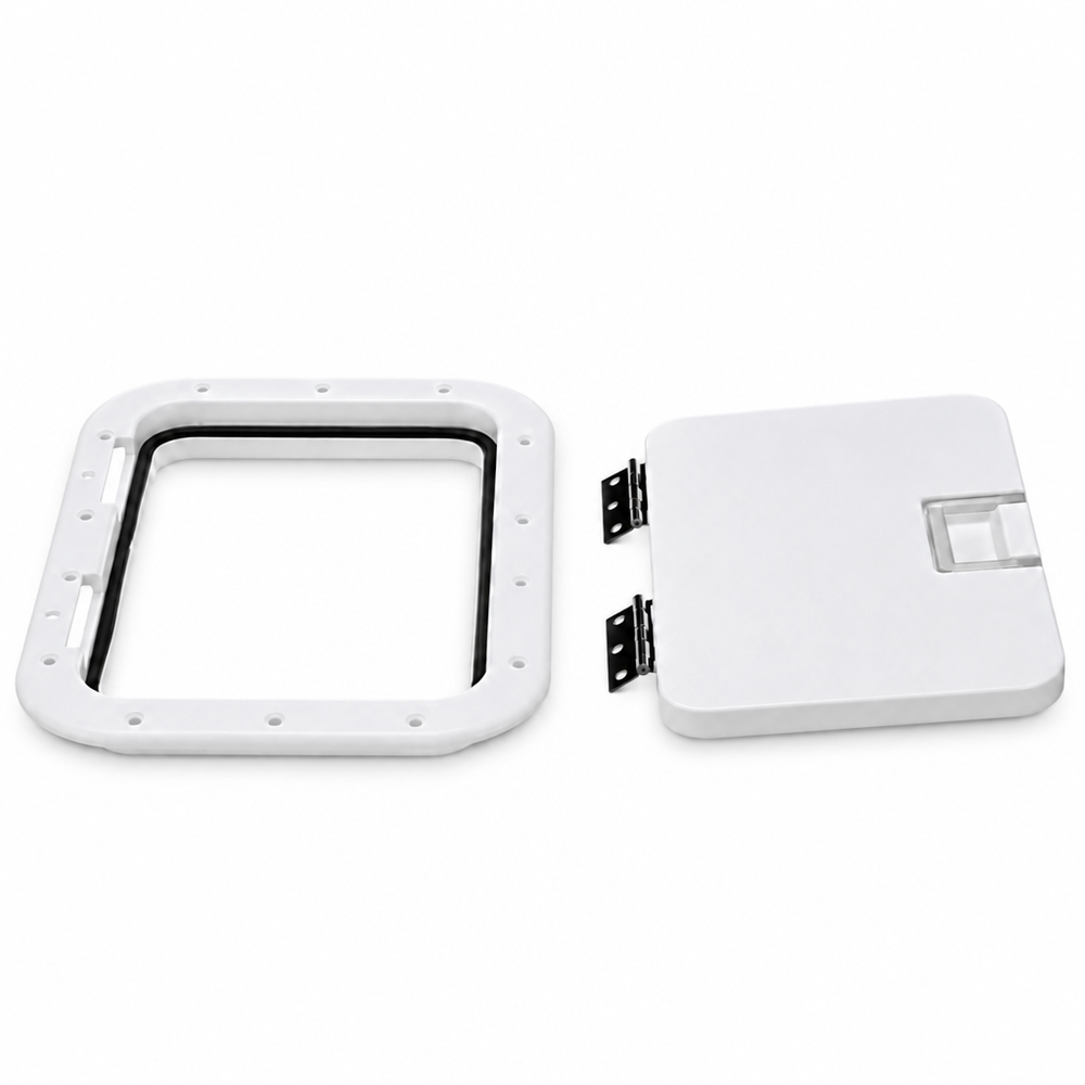 Seachoice 50-39141 7" x 11" Hinged Marine Access Hatch Arctic White - Product View