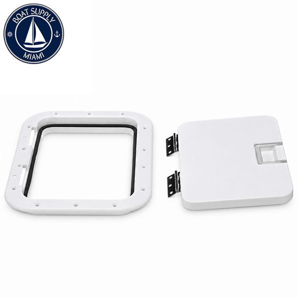 Seachoice 50-39141 7" x 11" Hinged Marine Access Hatch Arctic White
