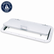 Seachoice 50-39161 10" x 20" Hinged Marine Access Hatch Arctic White