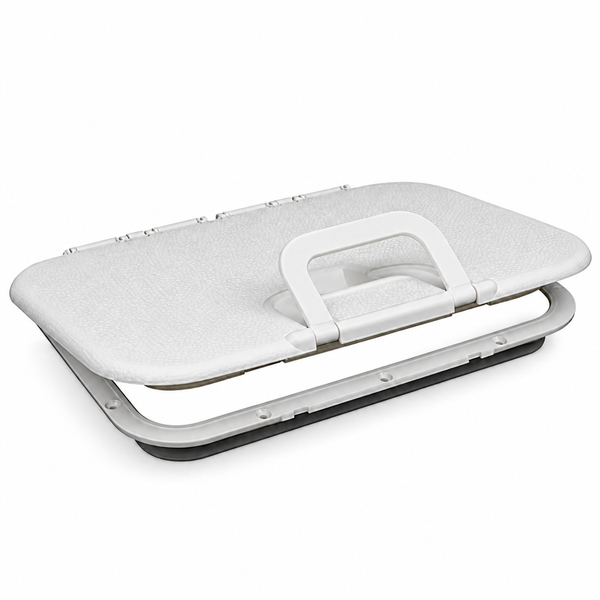 Seachoice 50-39181 Offshore Low-Profile Marine Access Hatch 7-3/8" x 11-1/8" White - Product View