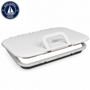 Seachoice 50-39201 Offshore Low-Profile Marine Access Hatch 10-3/8" x 20-1/2" White