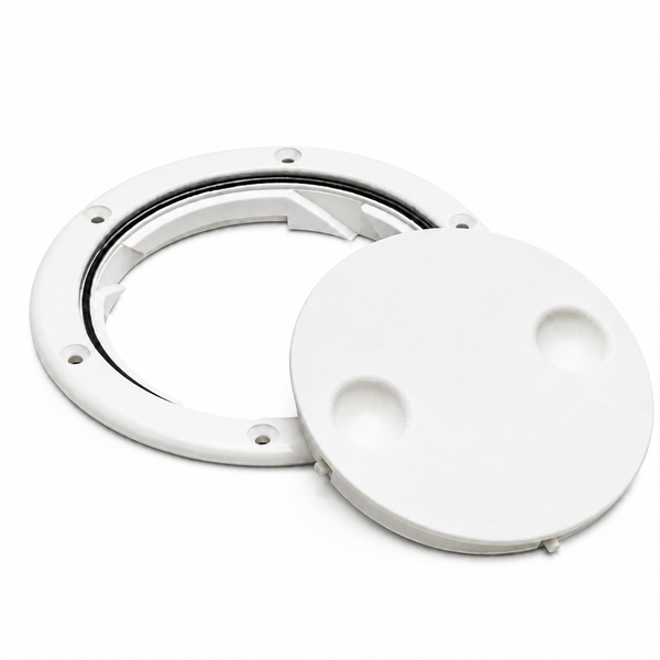 Seachoice 50-39261 Twist 'N' Lock Deck Plate 4-1/2" Arctic White - secondary product image