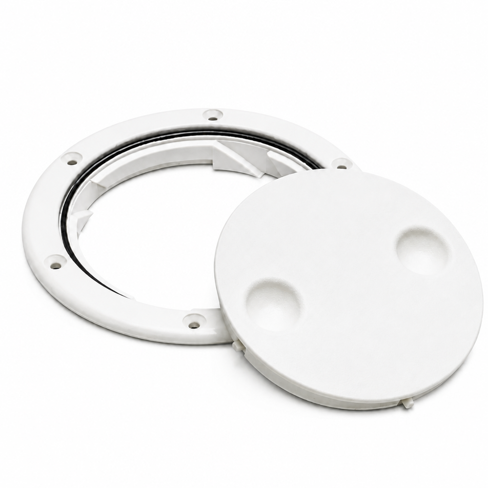 Seachoice 50-39261 Twist 'N' Lock Deck Plate 4-1/2" Arctic White - secondary product image