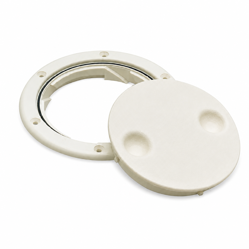 Seachoice 50-39351 Twist 'N' Lock Deck Plate 6-1/2" White - secondary product image