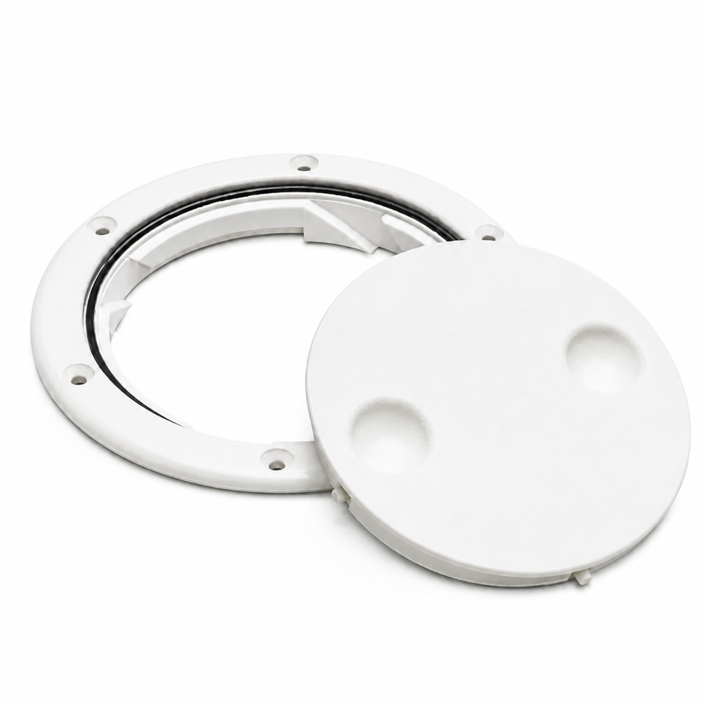 Seachoice 50-39361 Twist 'N' Lock Deck Plate 6-1/2" Arctic White - secondary product image