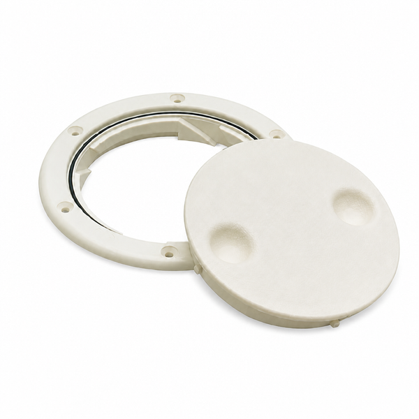 Seachoice 50-39421 Twist 'N' Lock Deck Plate 8-1/2" White - secondary product image